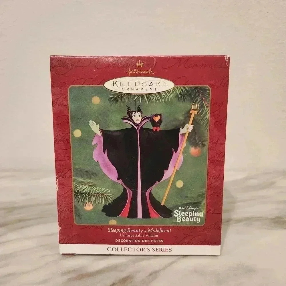NIB Vintage Hallmark Keepsake Ornament Sleeping Beauty's Maleficent Rare 2000
